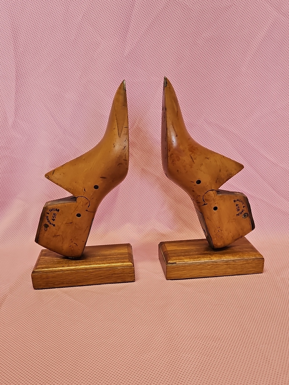 Vintage Handmade Shoe Form Bookends McNichol & Taylor 4-58